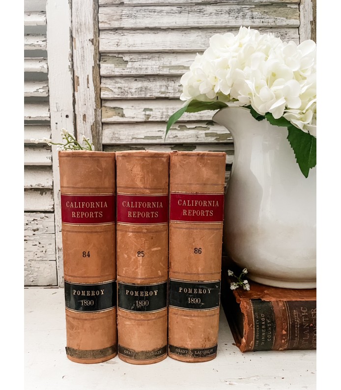 Antique Leather Law Books,  The California Reports - Leather Bound/Hardcover, Published 1800's 